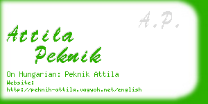 attila peknik business card